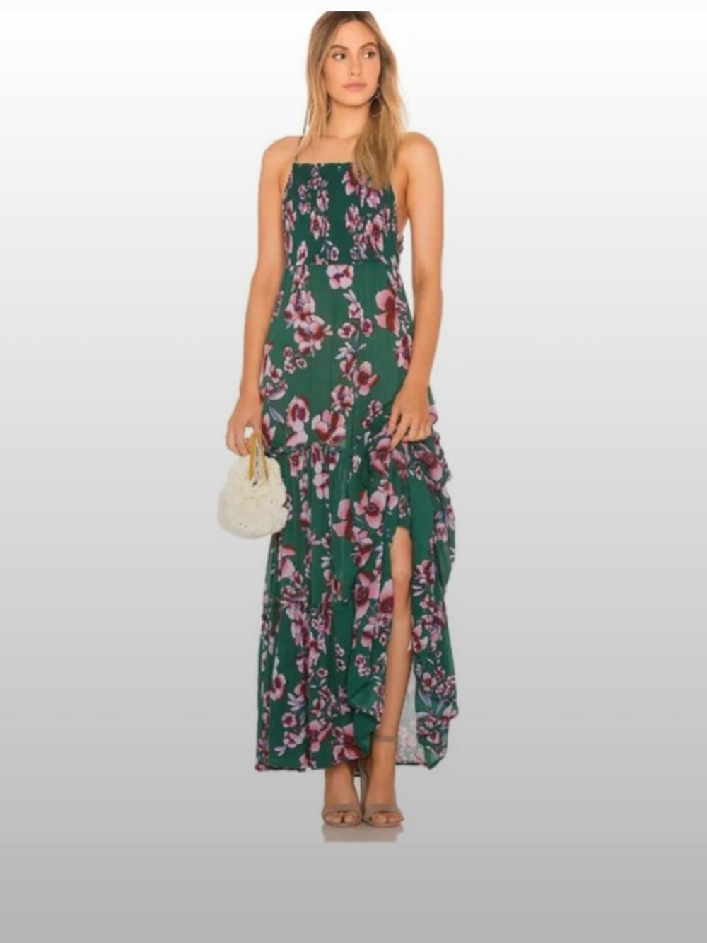 Free People Garden Party Maxi Dress in Turquoise